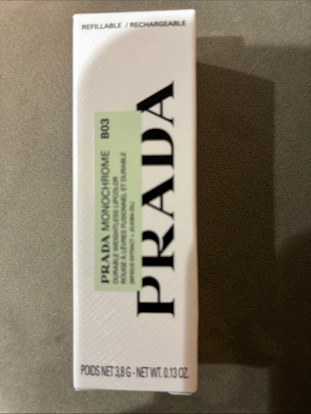 Prada Monochrome Refillable Lip Color B03 - mahogany